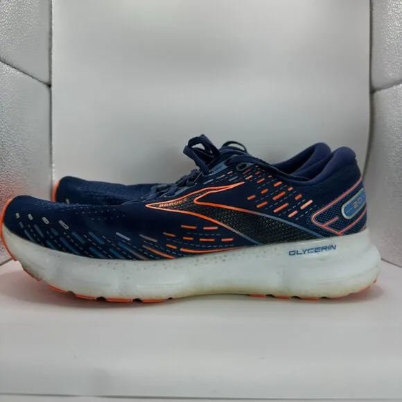 Brooks Glycerin 20 Shoes Mens Size 11.5 Blue Orange Cushionng Running
