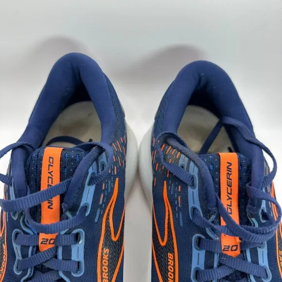 Brooks Glycerin 20 Shoes Mens Size 11.5 Blue Orange Cushionng Running