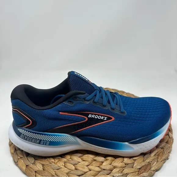 BROOKS Glycerin GTS 21 Running Shoes Blue Opal Black Nasturtium Size 11 Men's