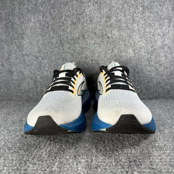Brooks Glycerin GTS 21 Shoes Mens 10 White Blue Running Athletic Sneakers