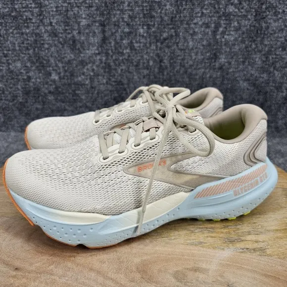 Brooks Glycerin GTS 21 Womens Size 9 Beige Athletic Running Shoes 1204091B195