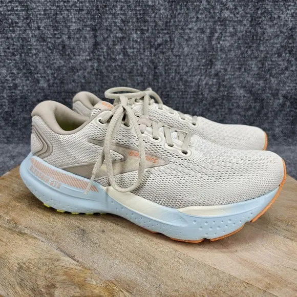 Brooks Glycerin GTS 21 Womens Size 9 Beige Athletic Running Shoes 1204091B195
