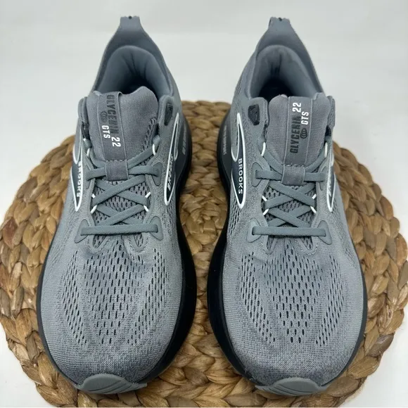 BROOKS Glycerin GTS 22 Running Shoes Primer Grey Ebony Black Size 9.5 Men's
