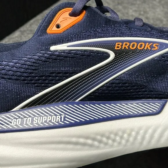 Brooks Glycerin Gts 22 Running Shoes - Size 13 - Blue/Orange Lace-Up 1104461D494