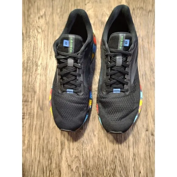 BROOKS Launch 8 Run Victory Black Red Blue Yellow Running Shoes Men's US Size 10