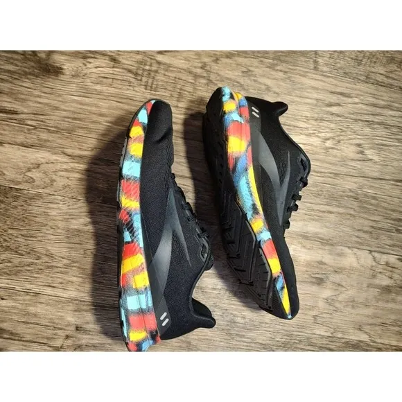 BROOKS Launch 8 Run Victory Black Red Blue Yellow Running Shoes Men's US Size 10