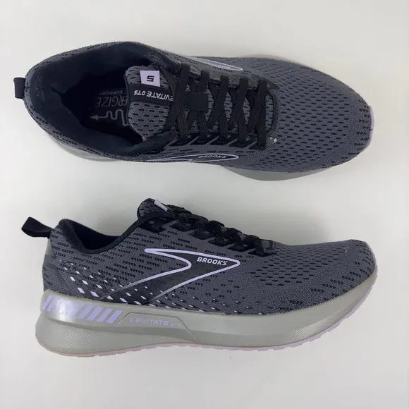 Brooks Levitate GTS 5 gray running shoes