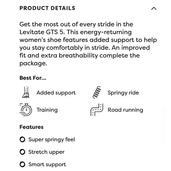 Brooks Levitate GTS 5 gray running shoes