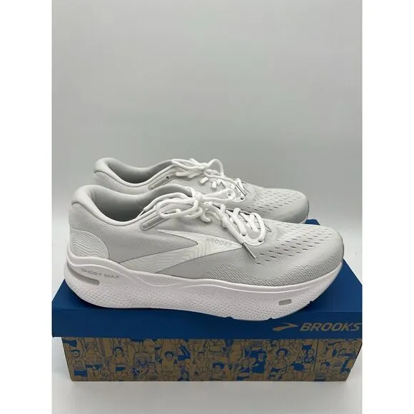 Brooks Men's Ghost MAX Running Shoes White Oyster New In Box Size 11 *Read*