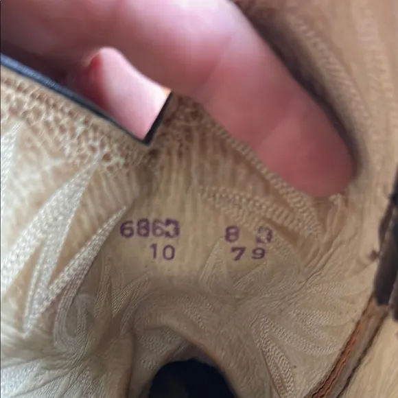 Brown Leather Ostrich skin  Cowboy Boots.  Genuine Ostrich.