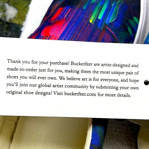 Bucketfeet Artisan Sneakers Slip On Watercolor Print New
