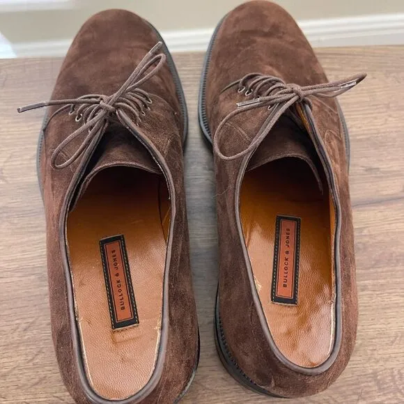 Bullock &amp; Jones Men's Brown Suede Dress Shoes