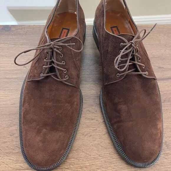 Bullock &amp; Jones Men's Brown Suede Dress Shoes