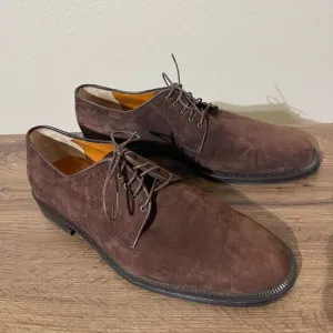 Bullock &amp; Jones Men's Brown Suede Dress Shoes