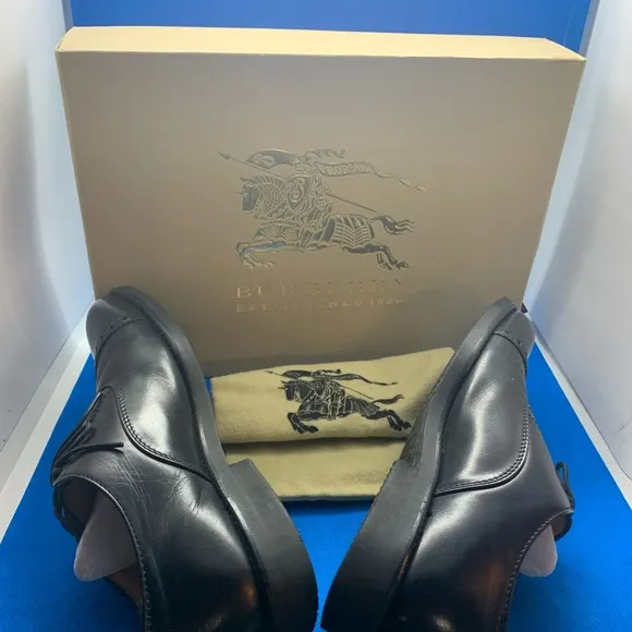 BURBERRY’S Black LEATHER Oxford dress vintage SHOES US 4