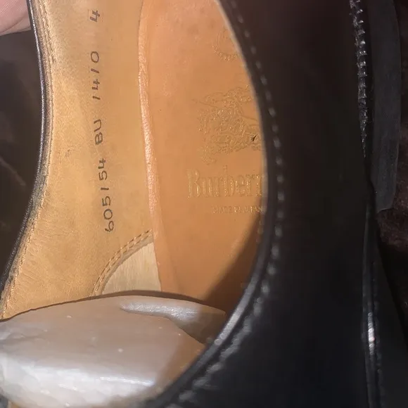 BURBERRY’S Black LEATHER Oxford dress vintage SHOES US 4