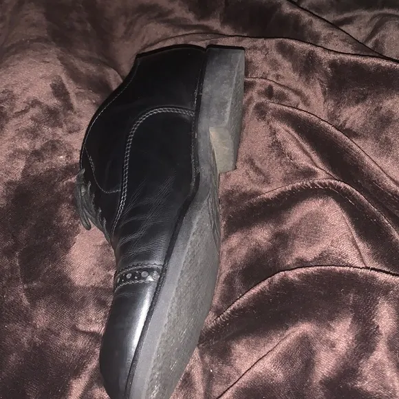 BURBERRY’S Black LEATHER Oxford dress vintage SHOES US 4