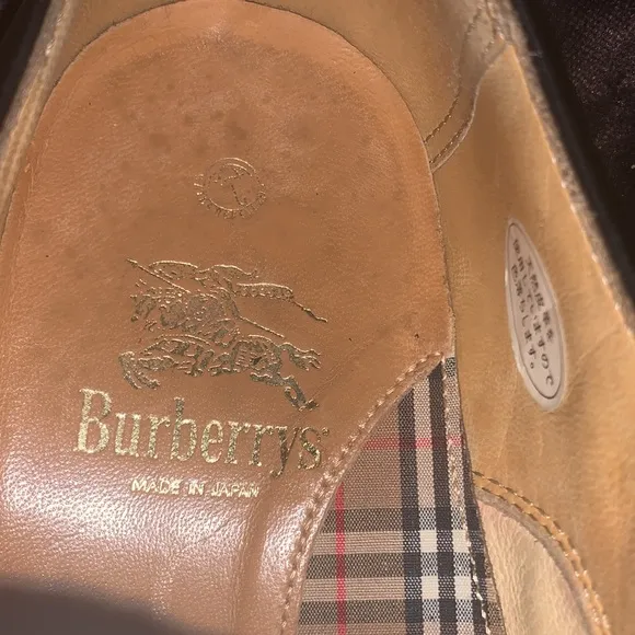BURBERRY’S Black LEATHER Oxford dress vintage SHOES US 4