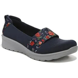 BZees Women's Gracie Slip-On Loafer, Navy Floral, 8.5 Wide