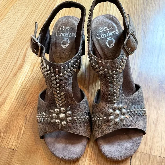 Calleen Cordero silver studded Heels