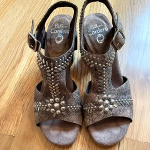 Calleen Cordero silver studded Heels