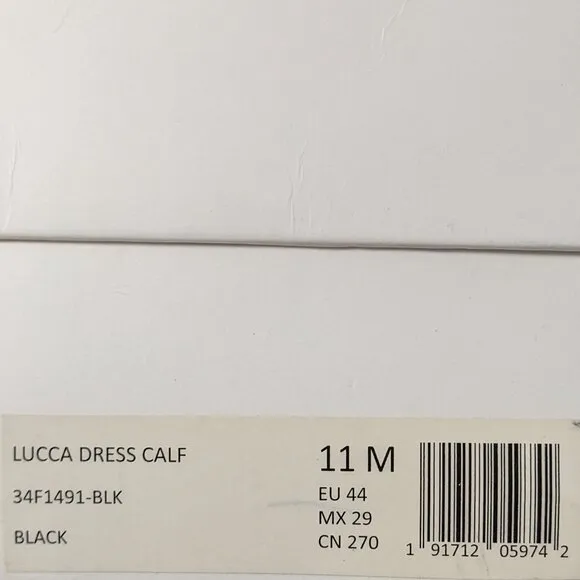 Calvin Klein Lucca Dress Shoe, Black Leather, Men's 11 M
