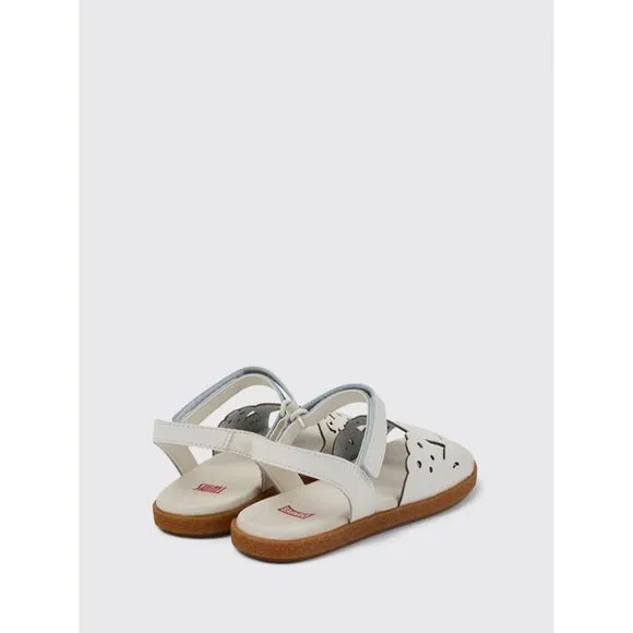 Camper Kids Sandals Cutout Design White Footwear