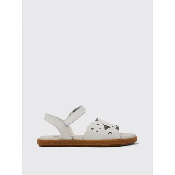 Camper Kids Sandals Cutout Design White Footwear