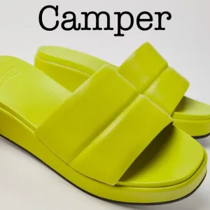 Camper Misia Green Platform Sandals Size 39
