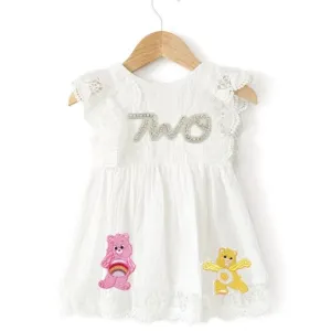 Care Bears Dress Second Birthday Outfit Clothes Smash Cake Funshine Sheer Wish