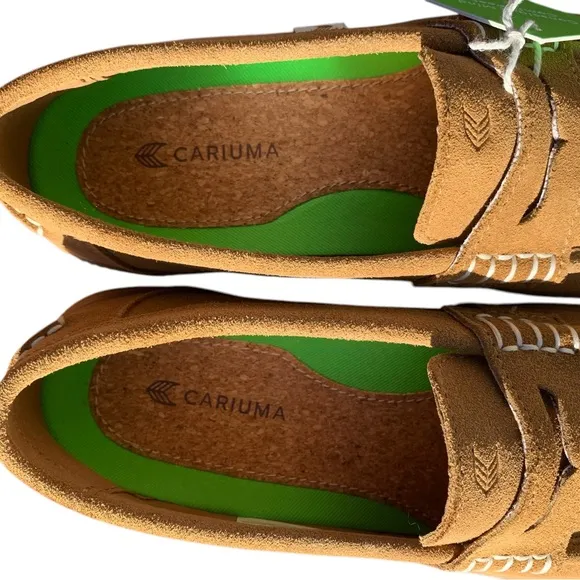 Cariuma Caju Gum Camel Suede Loafers Size 8