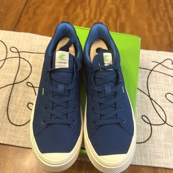 CARIUMA unisex IBI LOW Mineral Blue Knit Sneakers