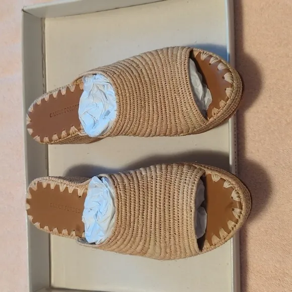 Carrie Forbes women's size 35 beige shoes.
