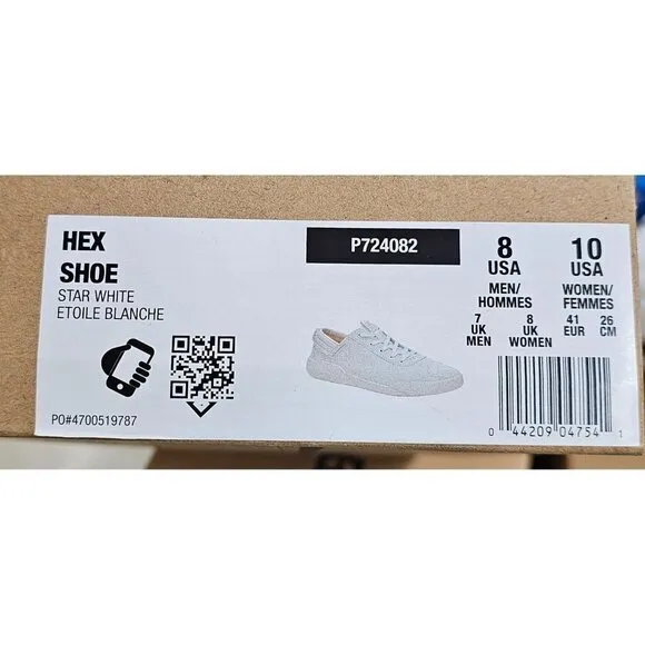 Caterpillar Hex Star White Men's Casual Shoes Size 8