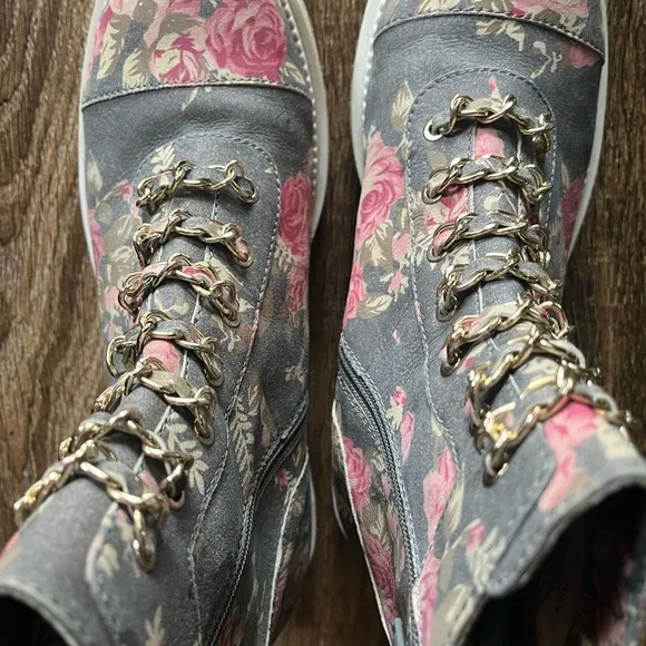 Cecelia New York floral hiker boots