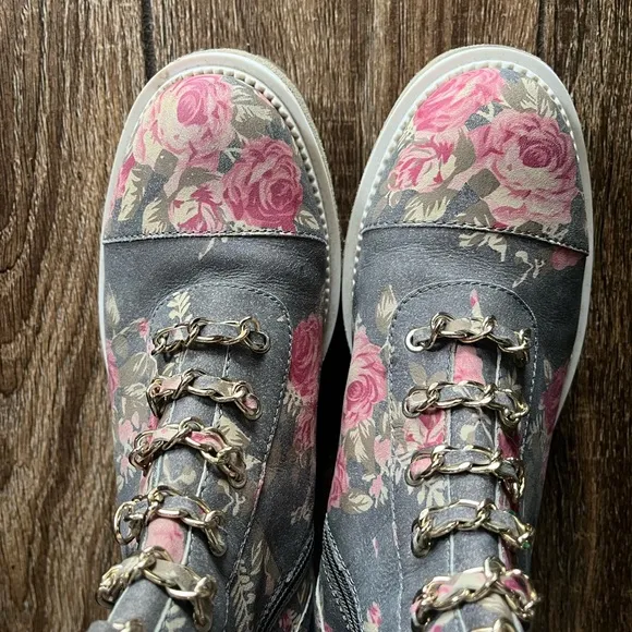 Cecelia New York floral hiker boots