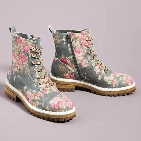 Cecelia New York floral hiker boots