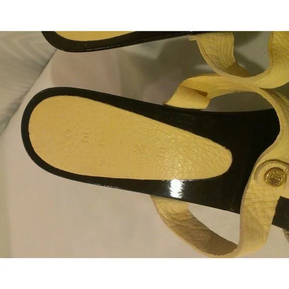 Celine Platform Heels Creme Sandals Heels Shoes Gold Metal size 40, US 10