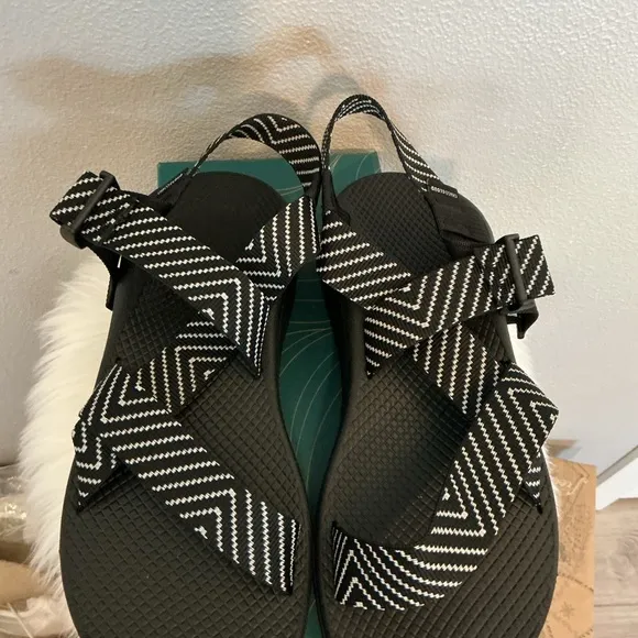 Chaco Mega Z Cloud Black and White Sandals