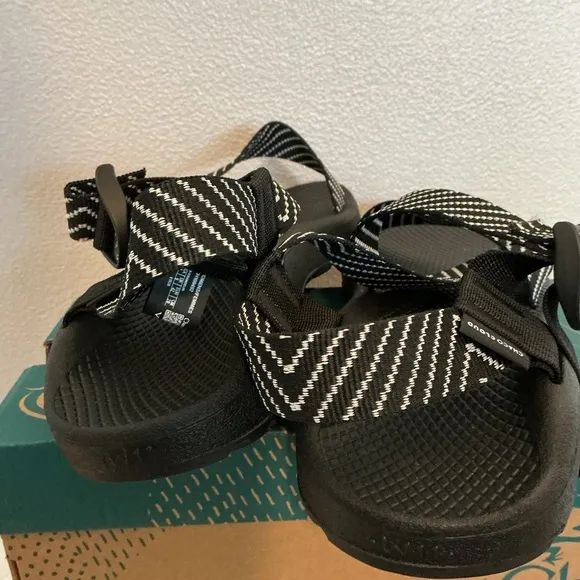 Chaco Mega Z Cloud Black and White Sandals