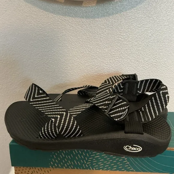 Chaco Mega Z Cloud Black and White Sandals