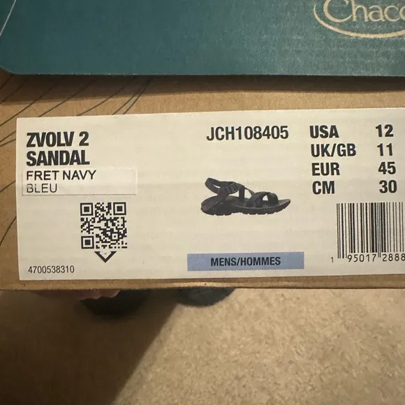 Chaco Men’s Z Volv 2 Navy Sandals Size 12‎