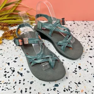 CHACO ZCloud X2 Rune Teal Slingback Toe Loop Women’s Hiking Sandals Sz 8