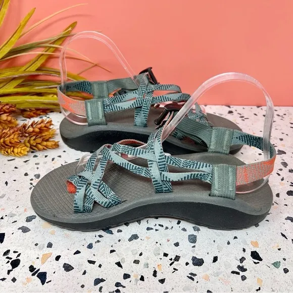 CHACO ZCloud X2 Rune Teal Slingback Toe Loop Women’s Hiking Sandals Sz 8