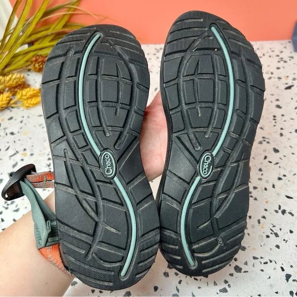 CHACO ZCloud X2 Rune Teal Slingback Toe Loop Women’s Hiking Sandals Sz 8
