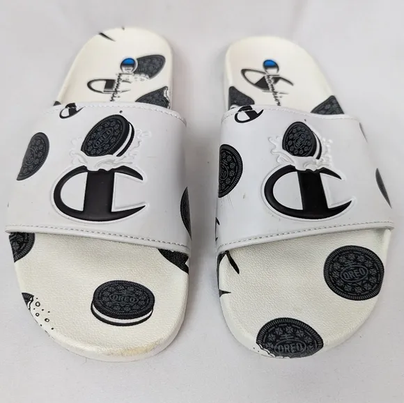 Champion X Oreo Slides M9 Limited Edition All Over Cookie Print Sandals Slidders