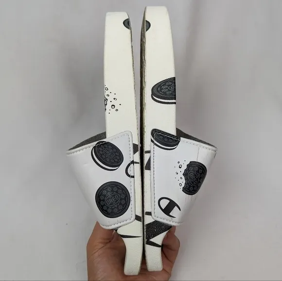 Champion X Oreo Slides M9 Limited Edition All Over Cookie Print Sandals Slidders