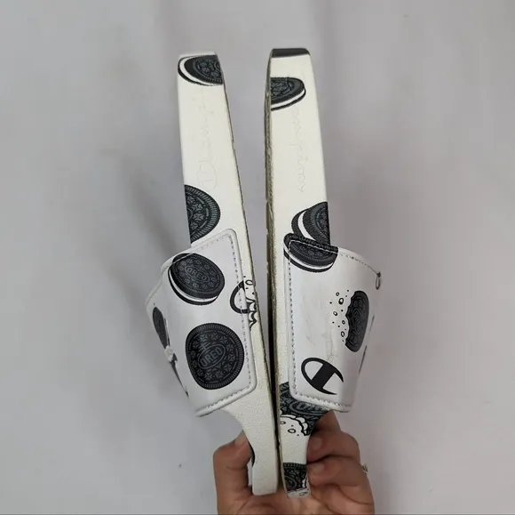 Champion X Oreo Slides M9 Limited Edition All Over Cookie Print Sandals Slidders