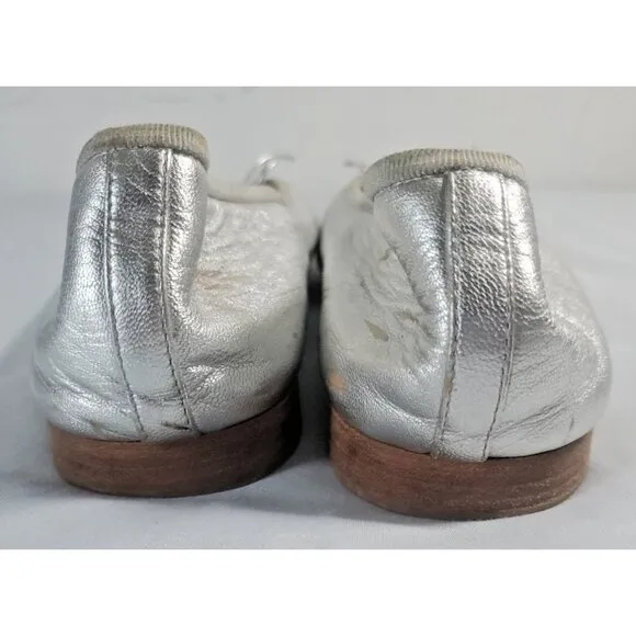 Chanel Gold Metallic Ballet Flats EU Size 42 US 10 G02819 Made in Italy