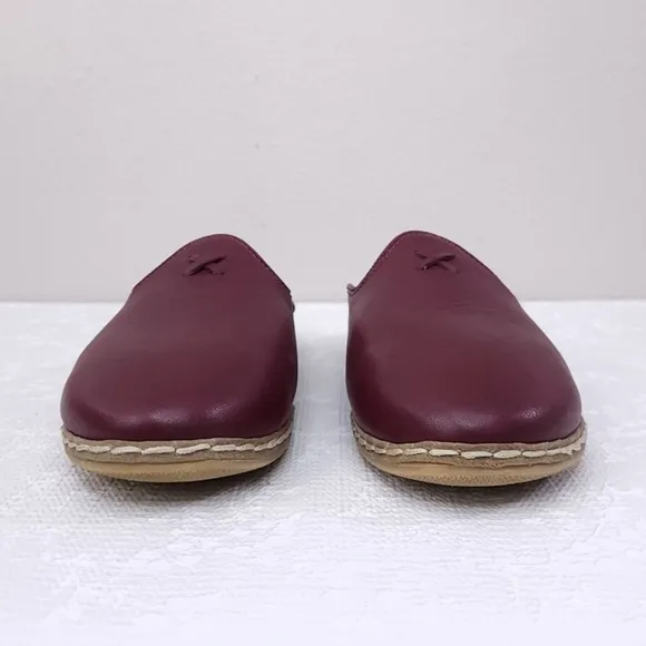 CHARIX Bordeaux Leather Mules